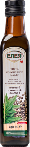 Подсолнечное масло холодного отжима "Конопляное "